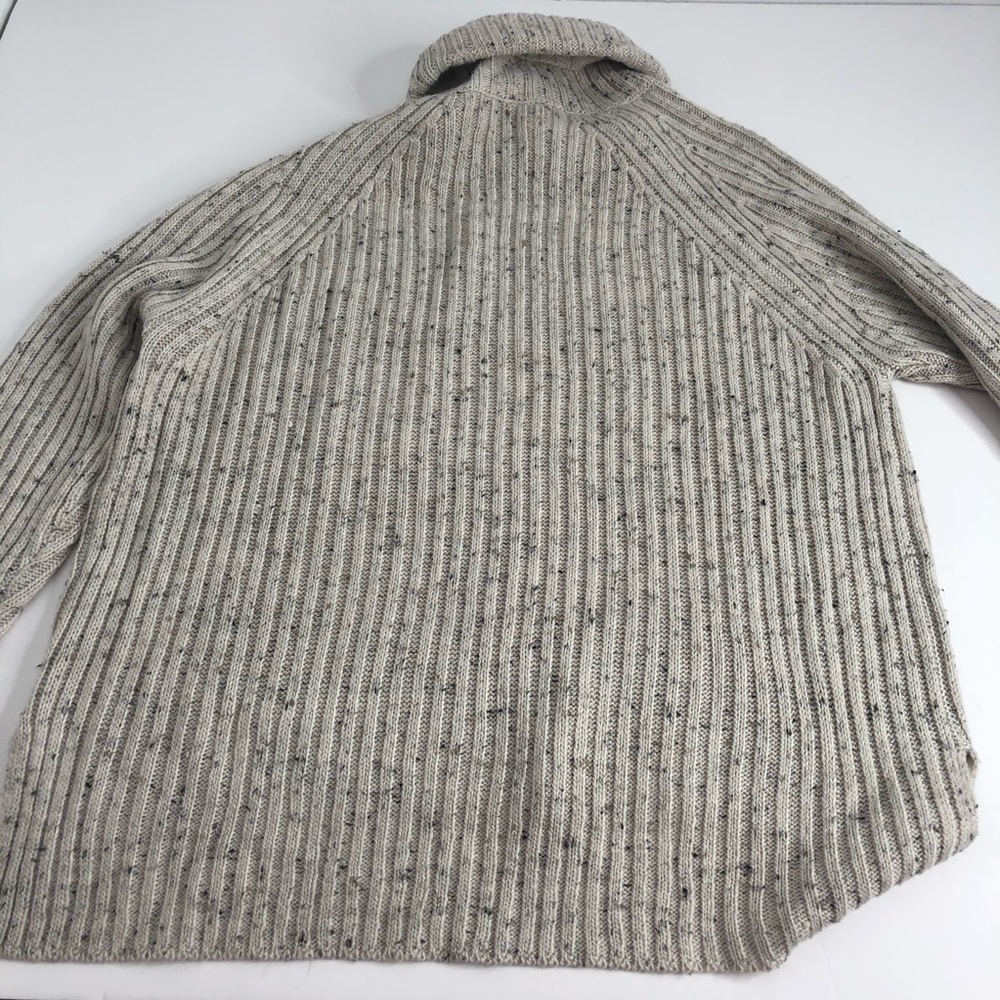 Braeve Cowl Neck Oatmeal Hi Low Hem Sweater L - Picture 2 of 7